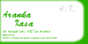 aranka kasa business card